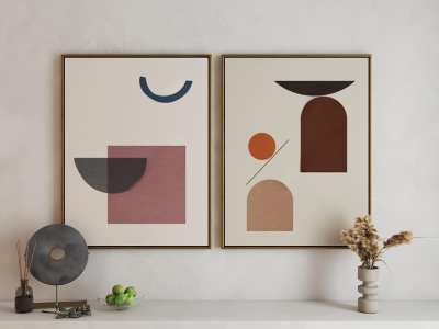 现代装饰画3D模型下载